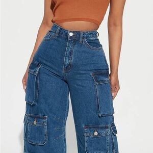 Lily High Rise Cargo Jeans